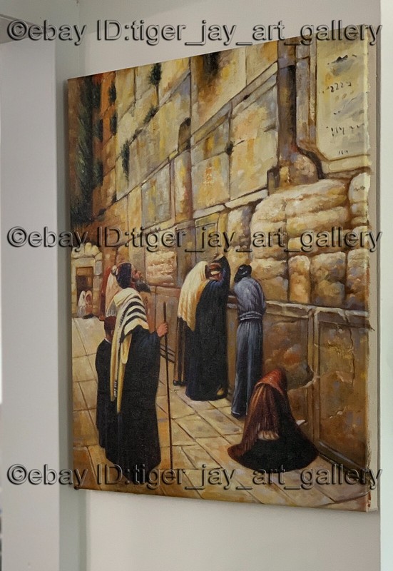 Western Wall Israel Jewish Jerusalem Jewism Judas Wailing Wall Pray Oil PAINTING