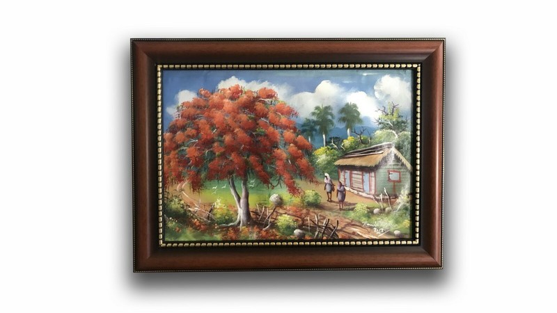 Framboyan Painting Dominican Countryside