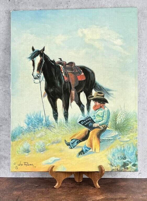 Rodeo Dreams Western Cowboy Giclee Art Print Canvas William Rains 22×28 Child