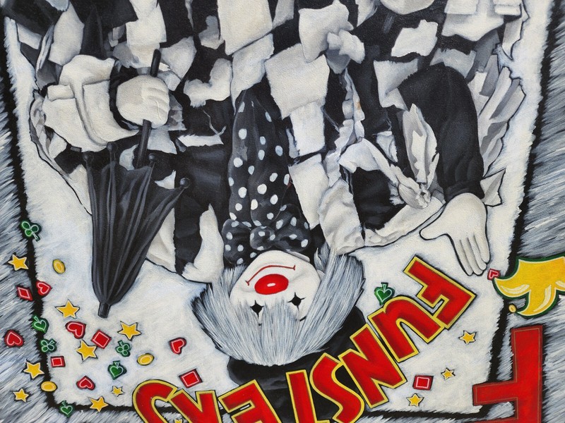 Vintage Signed Original One-of-a-Kind Funster's Joker Painting Clown Art Cards gallery