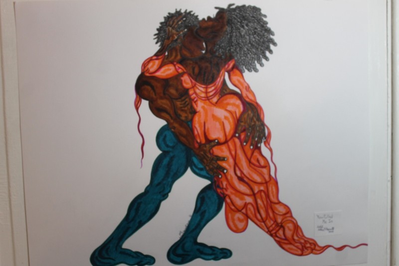 art work original by Althea Hopewell 19 x 24 inch Pencil Marker
