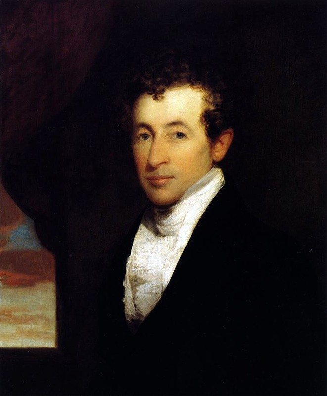 Oil painting Samuel-Jackson-Gardner-1825-Gilbert-Stuart-oil gentleman portrait