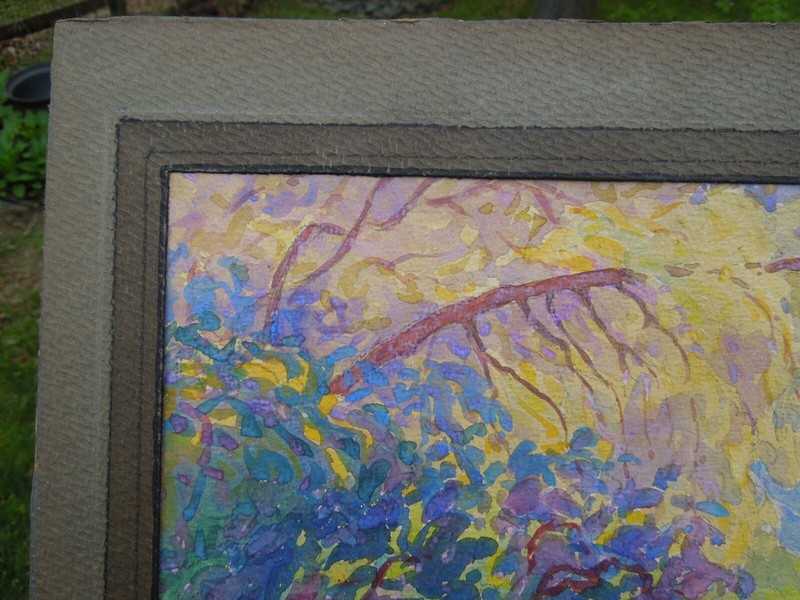 Antique Signed Achille Pijohrien Impressionist Colorful Watercolor Painting gallery