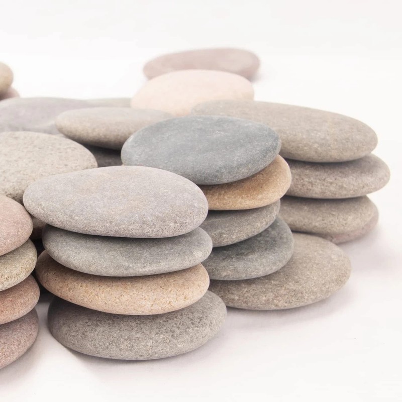 Painting Rocks,2.23″-3.68″ River Rocks,Flat Stones