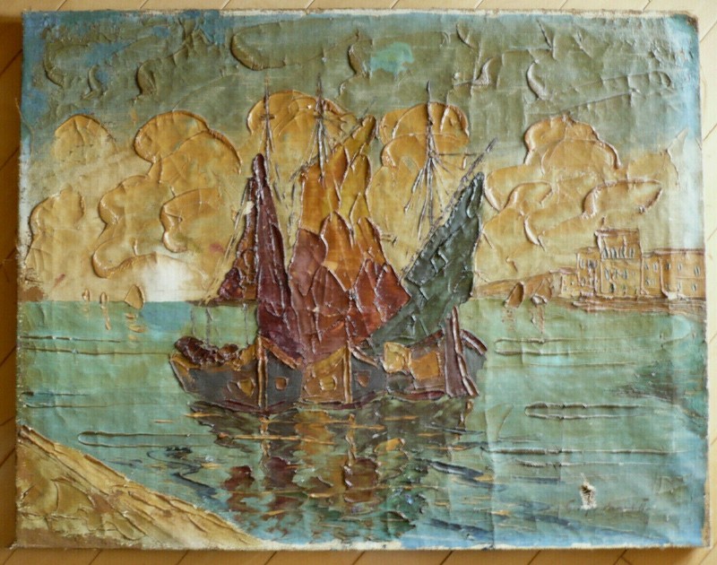 MYSTERY OLD PLEIN AIR IMPRESSIONISM IMPRESSIONIST MODERN CHUNKY IMPASTO SIGNED