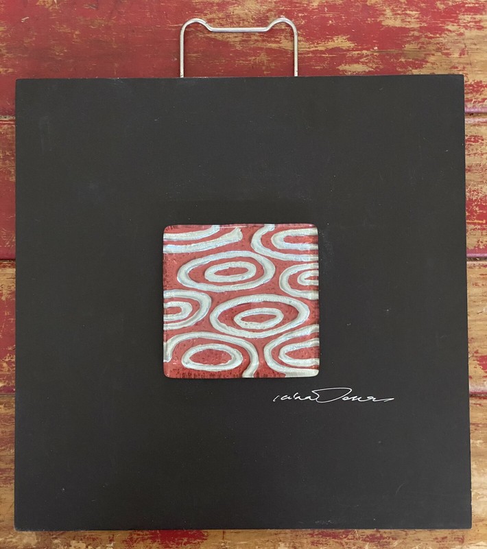 Hand Painted Fused Dimensional Art Glass for Wall Hanging Signed by Kira Jesse gallery