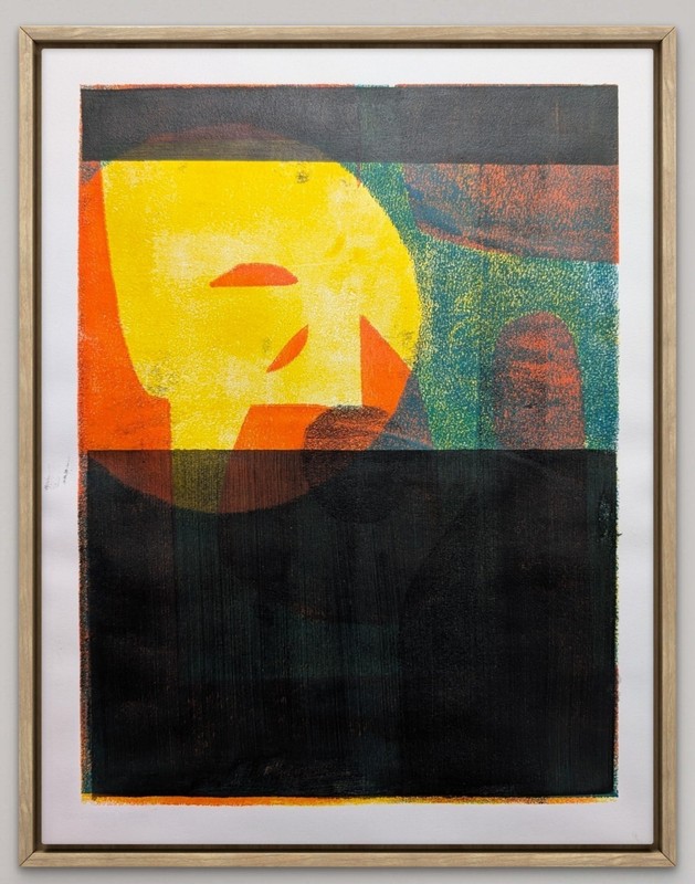 Original Abstract Art. Acrylic Paint Monoprint. 11×14 on Art Paper.