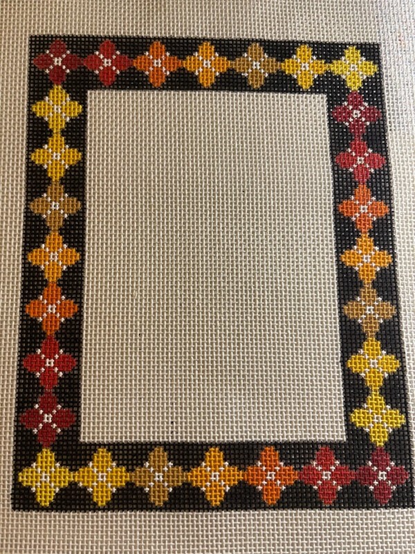 Handpainted Needlepoint Canvas Picture Frame 13mesh JWPO#052
