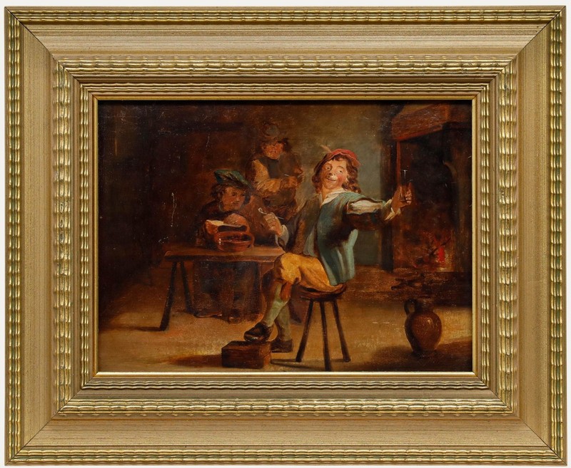 Manner of David Teniers the Younger (1610-1690) – 19th Century Oil, A Toast