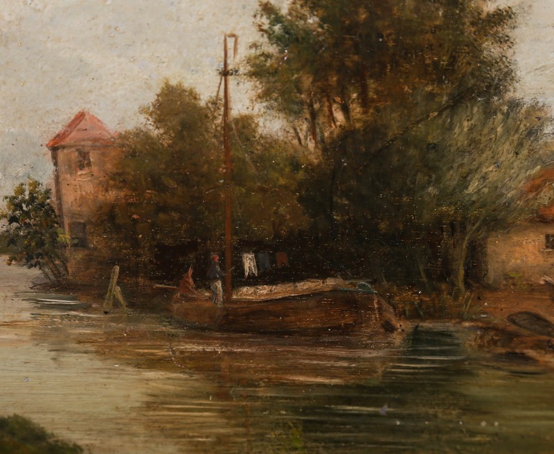 Ferdinand Hendrik Sypkens (1813-1860) - Framed Oil, Dutch Riverscape gallery
