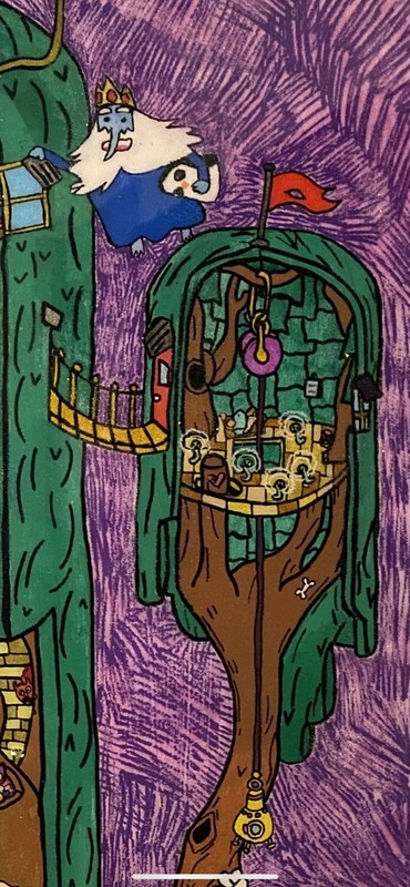 Handpainted Glossed Adventure Time Treehouse gallery
