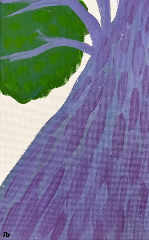 Tree Canopy Painting, Abstract Nature Art 12x16 gallery