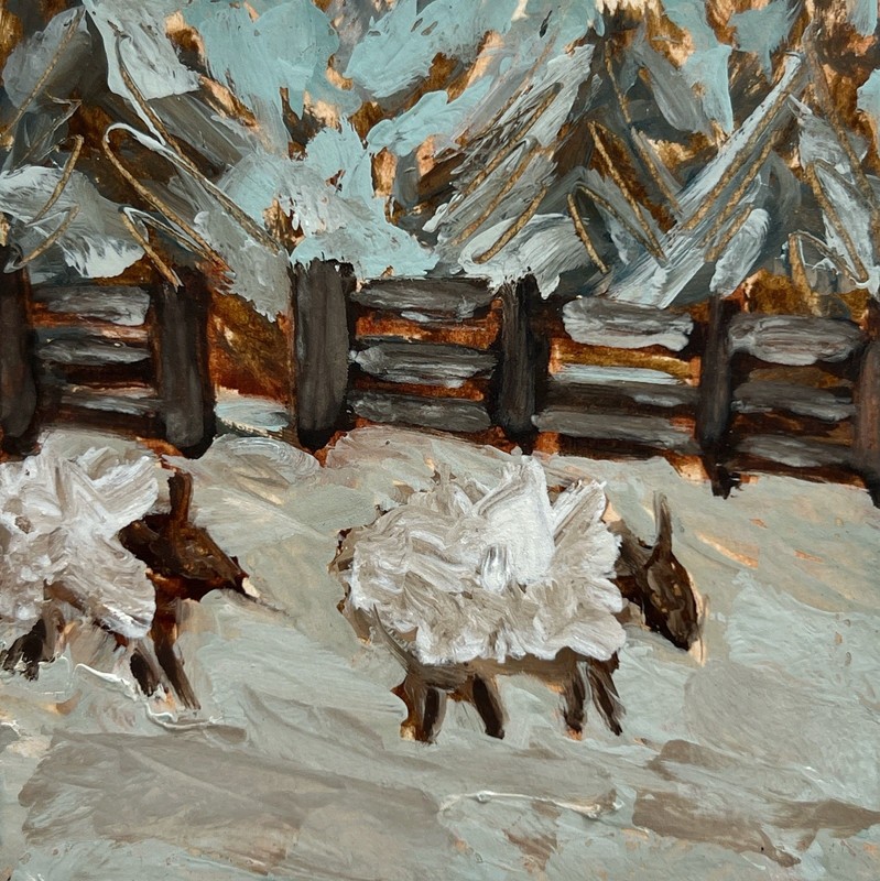 Sheep Painting English Countryside Landscape Pastoral Scene Rustic Country Art gallery
