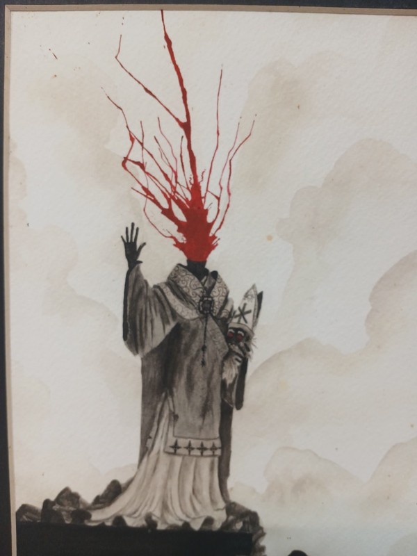 Valin Mattheis The Beckoning Void Limited Edition Watercolor Gothic Medieval Art gallery