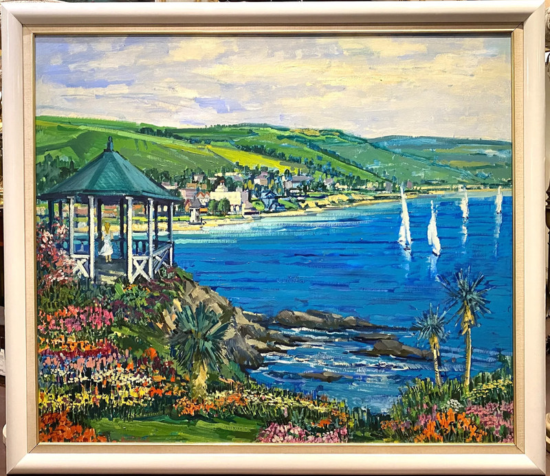 Vincent Farrell Large Coastal Landscape Oil Painting of Laguna Beach CA gallery