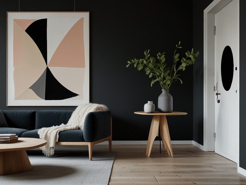 Scandinavia organic shape LARGE acrylic painting gallery