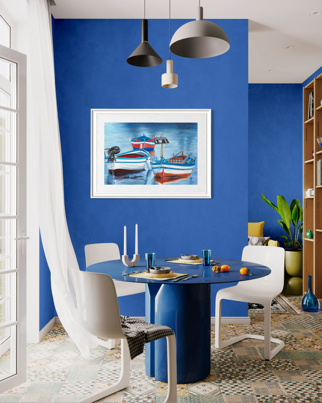 Original Acrylic Fishing Boat Trio gallery