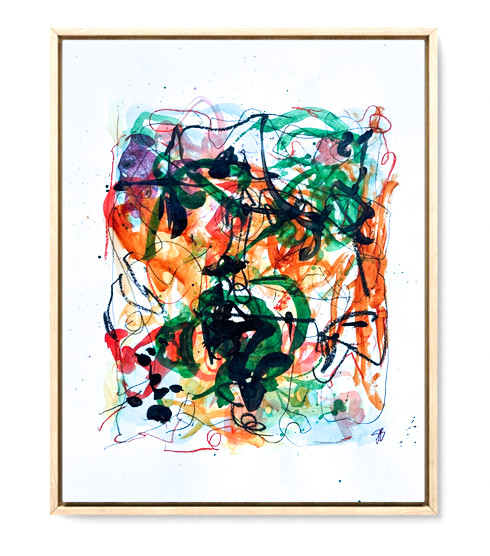 Abstract Art «Harvest 2» Original Acrylic 18×24 inch Painting on Gallery Paper
