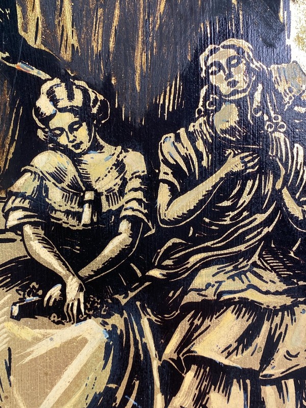 Glorieta De Becquer Seville Spain Jose Ortega Acrylic & Ink on Paper Board. gallery
