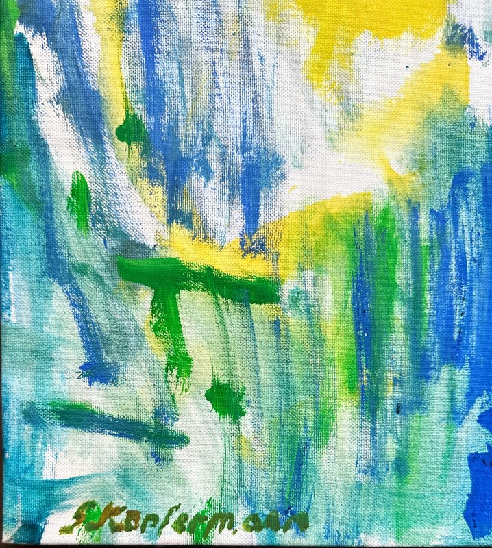 Sigrid Kopfermann, oil on canvas 1998, signed, Düsseldorf, Berlin Informel gallery