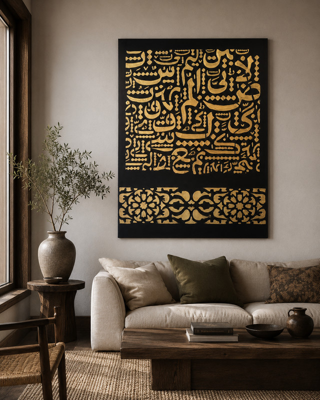 Arabic Calligraphy Acrylic and texture painting on canvas
