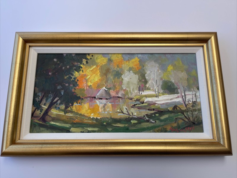 Silvio Silvestri PAINTING LANDSCAPE LISTED AMERICAN ARTIST Yosemite Scene 16”