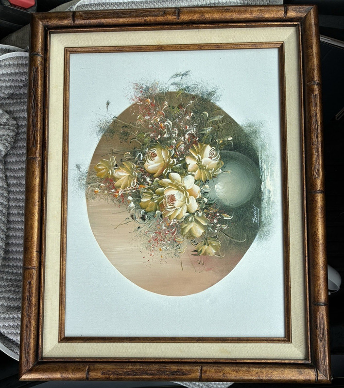 Hand Painted Original Art Work Beautifully Framed And Signed One Of A Kind Piece