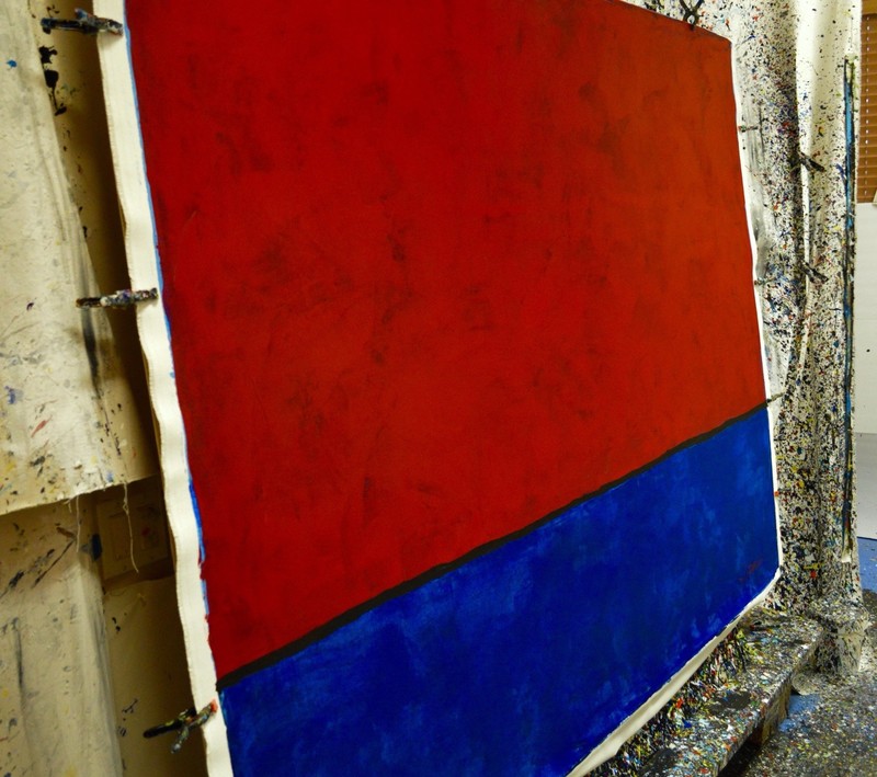 Mark Rothko Style Giant Canvas Painting 81”X62” (6 Foot 9 inch) Abstract