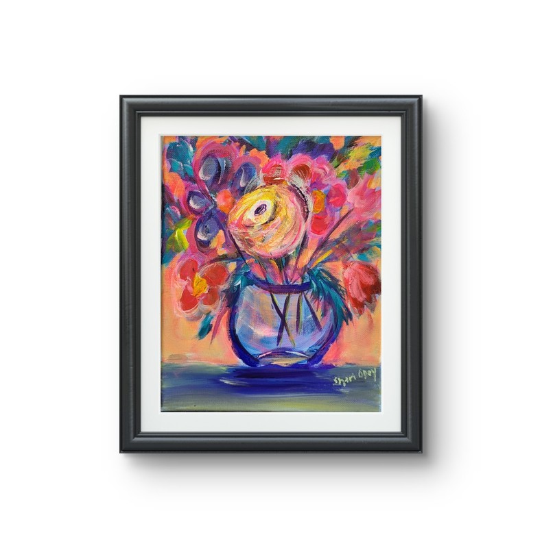 Original Acrylic Modern Floral Kitchen Art Hand Painted 10 X 8 Canvas gallery