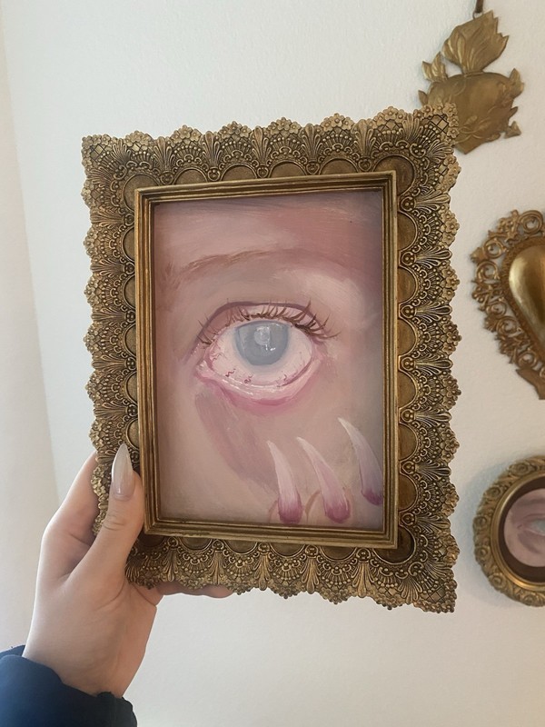 Gothic Romance Oil Painting- Vampire Aesthetic, Victorian Gothic Decor, Original gallery