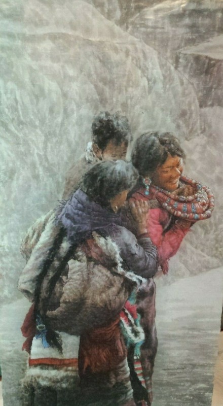 !!! Incredibly beautiful work of an Asian artist!!! 85×163 cm