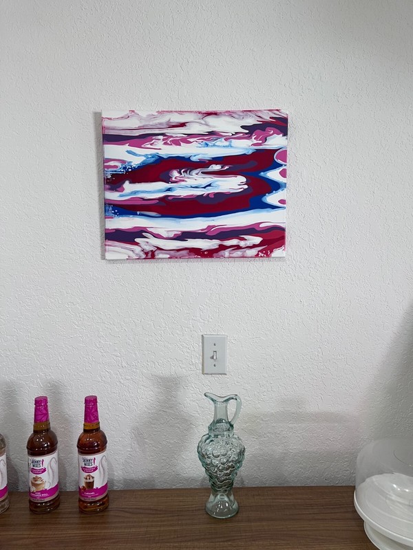 Valentine Canvas Abstract Painting on 16 X 20 inches American Flowing Beauty gallery