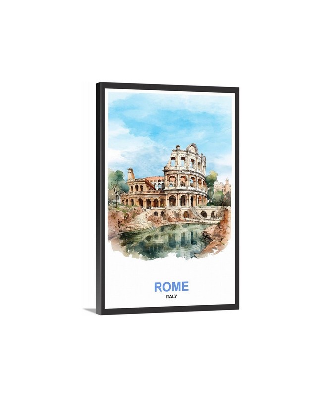 Rome Italy Travel Poster or Gallery Canvas Wrap Wall Art Home