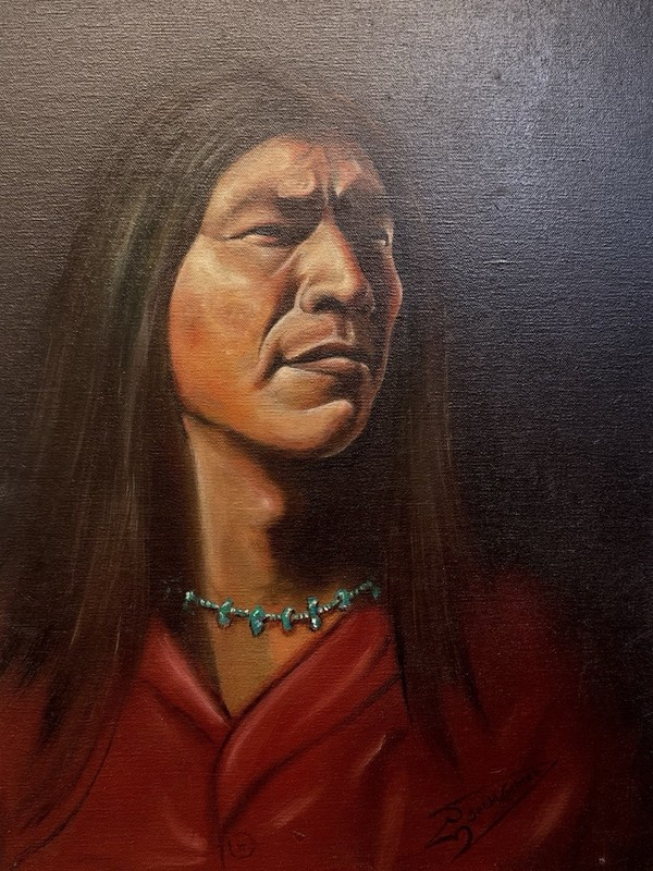 George Chocran Original “Out West” Oil Vintage