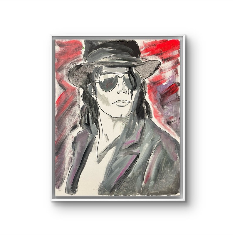 16 X 20 “Michael Jackson 6” Expressionism Colorful Art, Painting On Canvas Panel