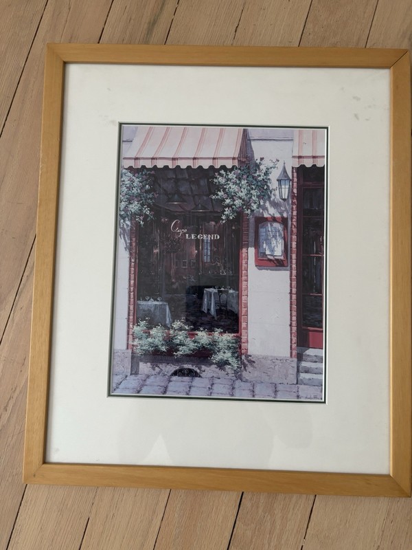 Viktor Shvaiko “Cafe Legend” & “Two Lights” Framed And Matted Painting gallery