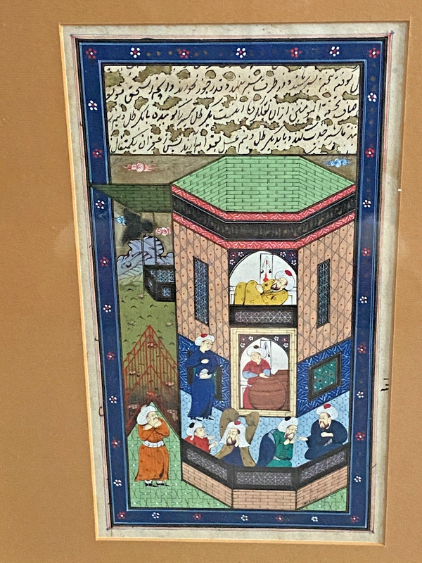 Antique Persian Illuminated Manuscript Painting Miniature Islamic Art gallery