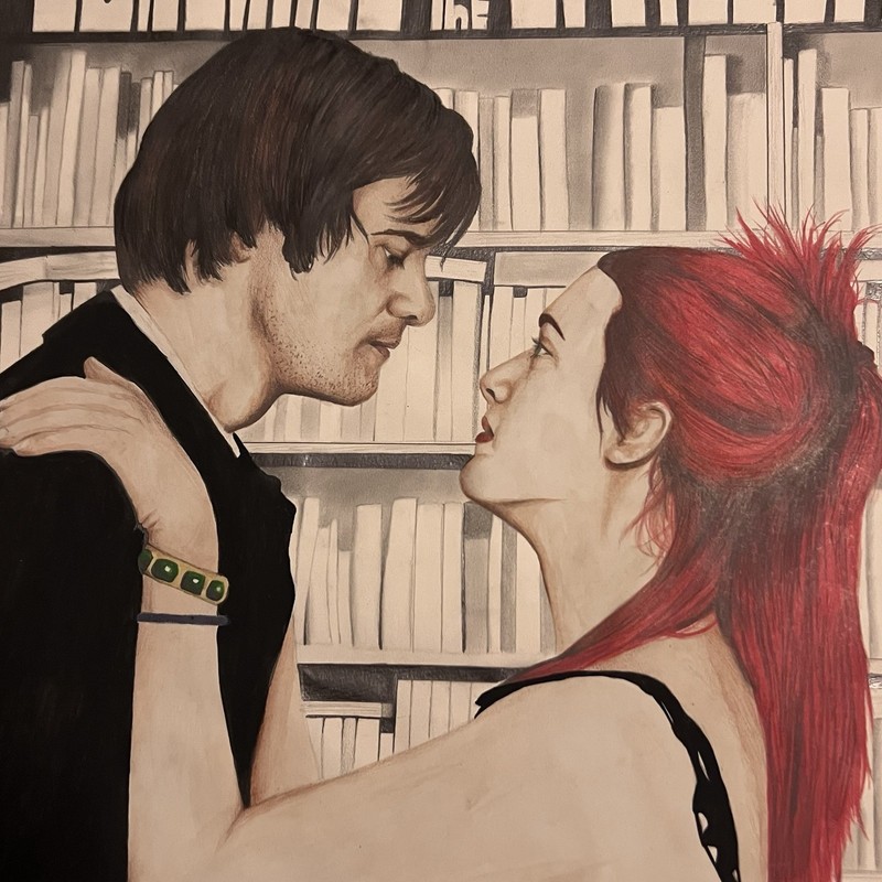 Original Fan Art Eternal Sunshine Spotless Mind Mixed Media 18x24 KG Octopus gallery