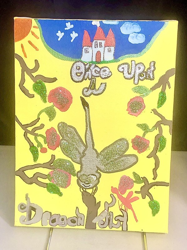 Once Upon A Dragonfly 8×10 Original Canvas Painting