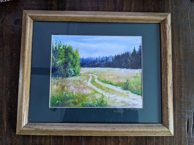 Vintage Country Road Painting By Igor Karpov 13” x 16”, Signed by Artist, 5/100