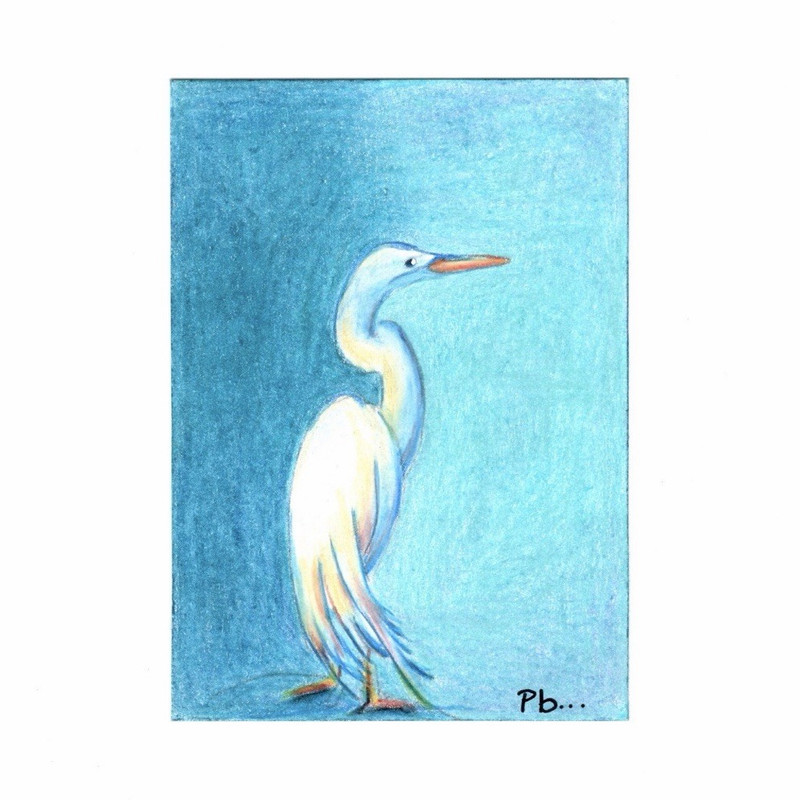 ACEO original art. Prismacolor pencil painting on archival artist paper.Unframed