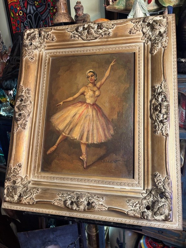 1950’s Oil Painting on Board – Ballet Dancer