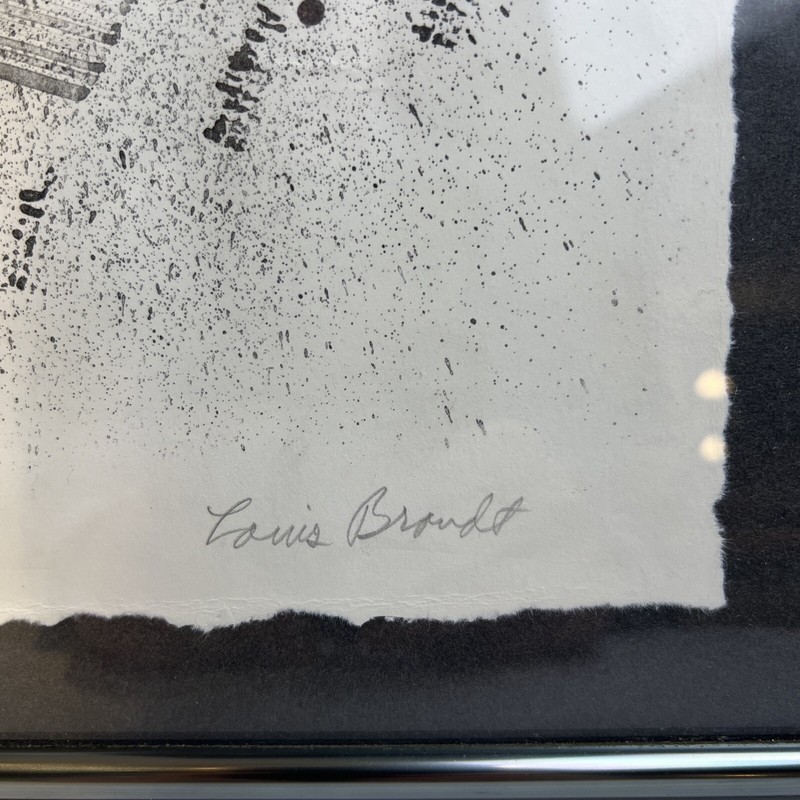 Original Abstract painting Framed Signed Louis Brandt 7/10 Watercolor on Paper ! gallery