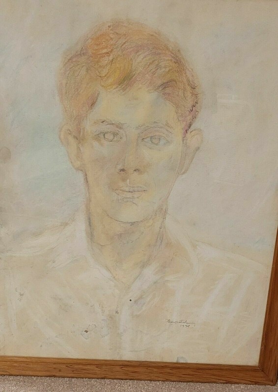 BEAUFORD DELANEY PASTEL AFRICAN AMERICAN ARTISTS FRAMED HARLEM RENAISSANCE