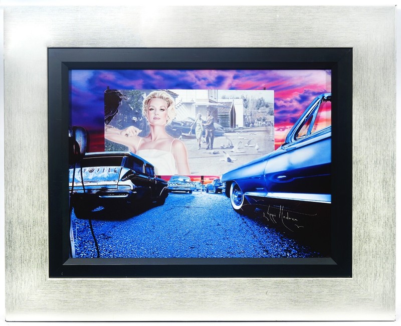 Adam Scott Rote 'Drive in Daze (Tippi Hedren)' 3-D Giclee on Aluminum with Light