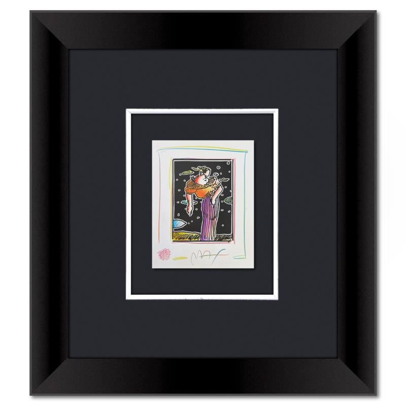 Peter Max Framed One-of-a-Kind Mixed Media Hand Signed