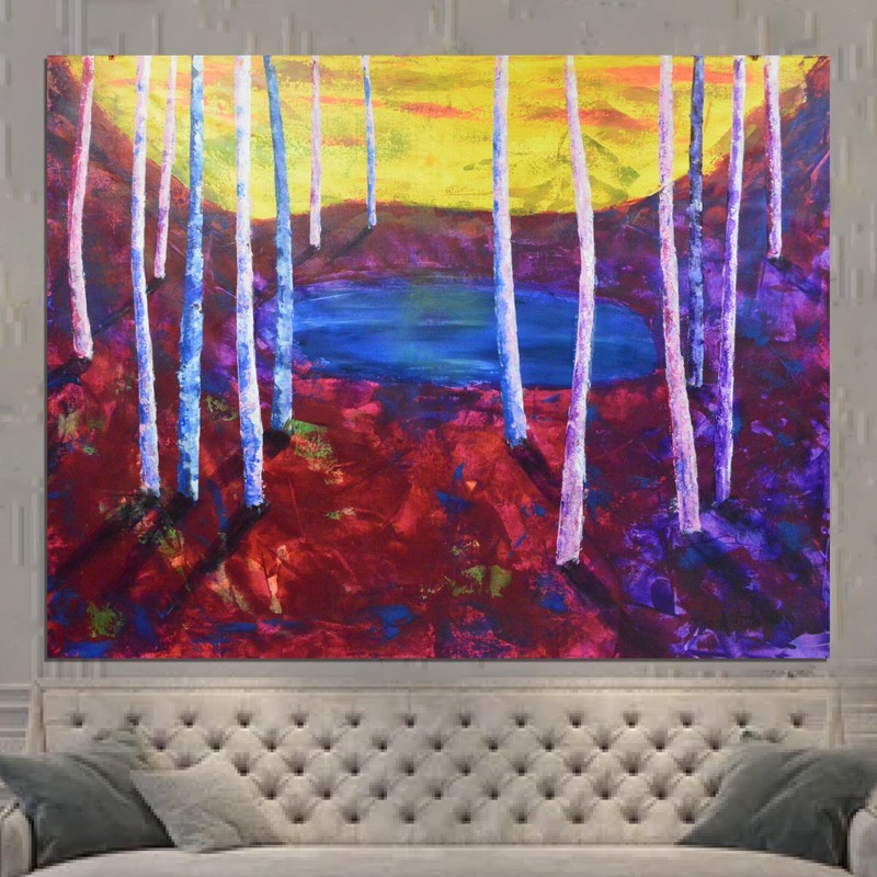 Mark Little Original ￼Professional Painting 84”X62” (7 Foot) Abstract Modern XL gallery