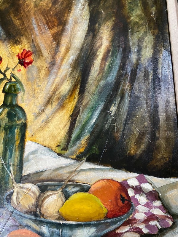Large G Cesare "Still Life Scene" Oil Painting - Signed And Framed gallery