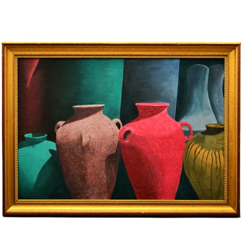 SIR CEDRIC MORRIS Original Vintage Signed Floral Vase Decor Still Life Painting