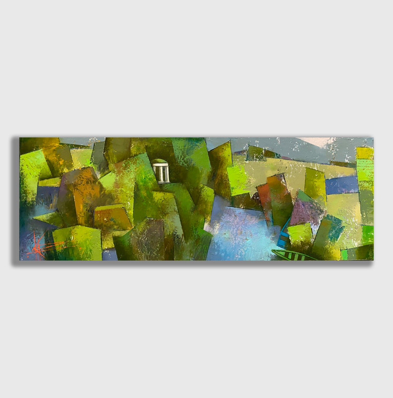 Oil painting Memories Ukrainian painter Canvas Unframed Decor original landscape